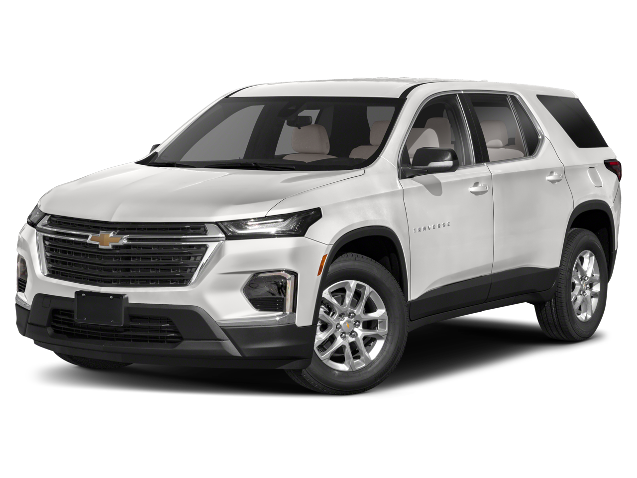 2022 Chevrolet Traverse Premier in Iridescent Pearl Tricoat — front three-quarter view