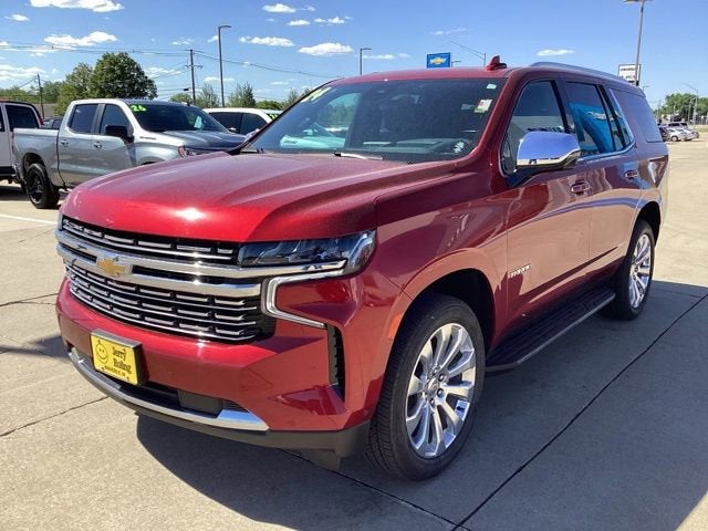 2024 Chevrolet Tahoe Premier in Radiant Red Tintcoat — front three-quarter view